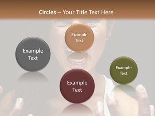 A Woman Making A Face With Her Hands PowerPoint Template