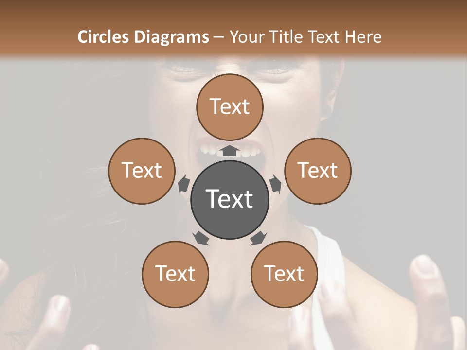 A Woman Making A Face With Her Hands PowerPoint Template