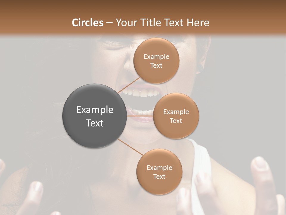 A Woman Making A Face With Her Hands PowerPoint Template