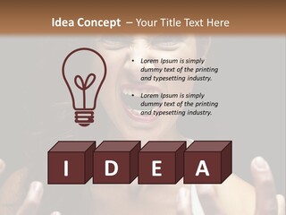 A Woman Making A Face With Her Hands PowerPoint Template