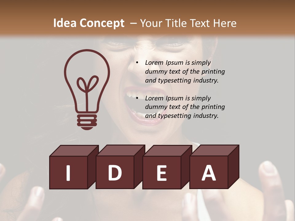 A Woman Making A Face With Her Hands PowerPoint Template
