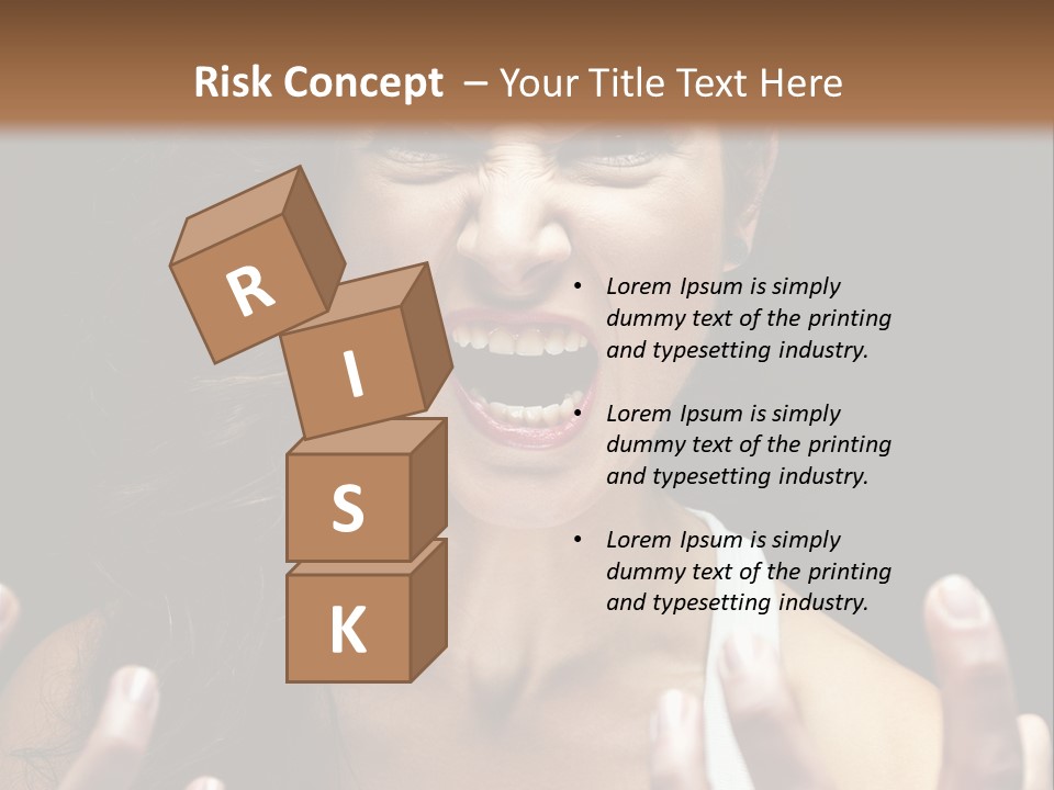 A Woman Making A Face With Her Hands PowerPoint Template