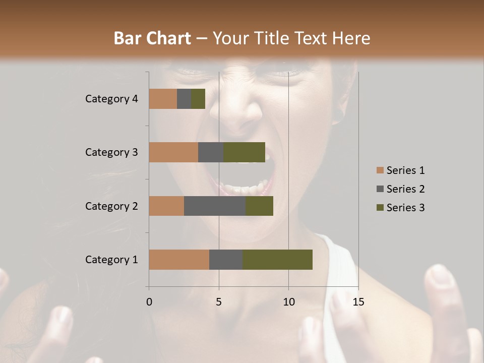 A Woman Making A Face With Her Hands PowerPoint Template