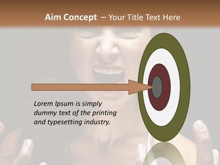 A Woman Making A Face With Her Hands PowerPoint Template
