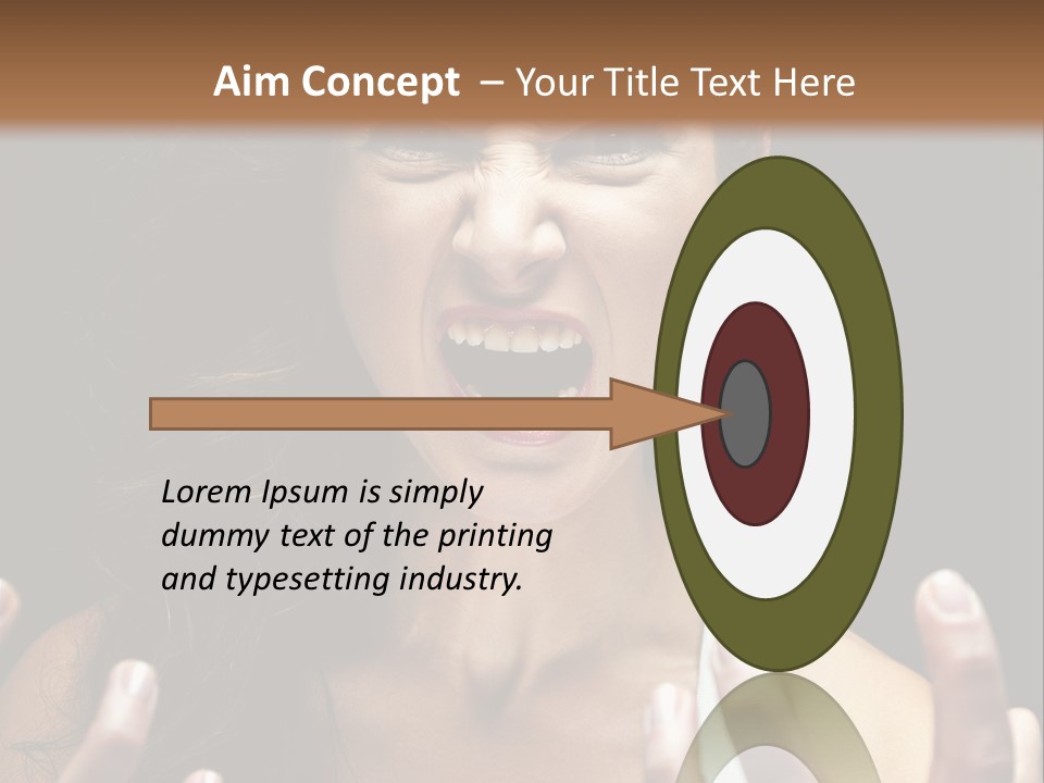 A Woman Making A Face With Her Hands PowerPoint Template