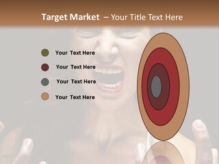 A Woman Making A Face With Her Hands PowerPoint Template