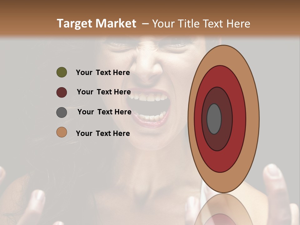A Woman Making A Face With Her Hands PowerPoint Template
