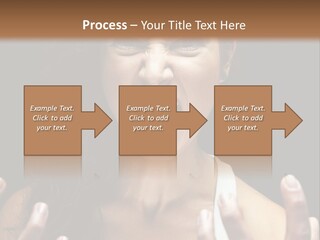 A Woman Making A Face With Her Hands PowerPoint Template