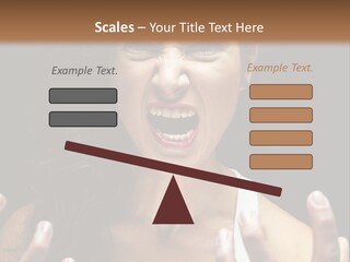 A Woman Making A Face With Her Hands PowerPoint Template