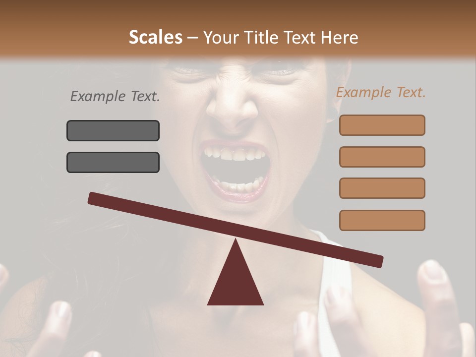 A Woman Making A Face With Her Hands PowerPoint Template