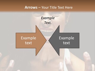 A Woman Making A Face With Her Hands PowerPoint Template
