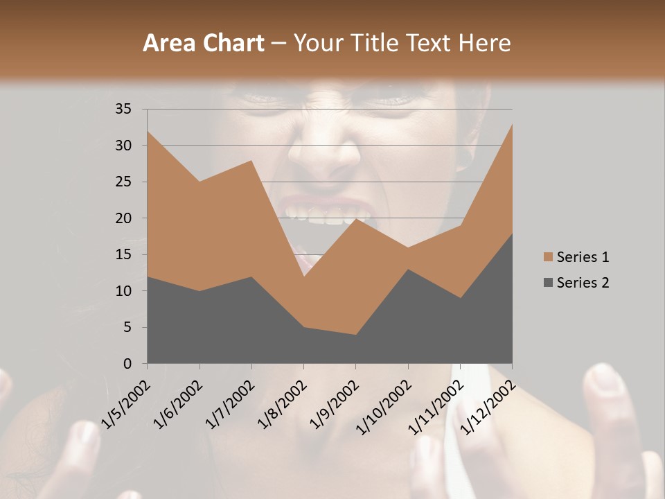 A Woman Making A Face With Her Hands PowerPoint Template