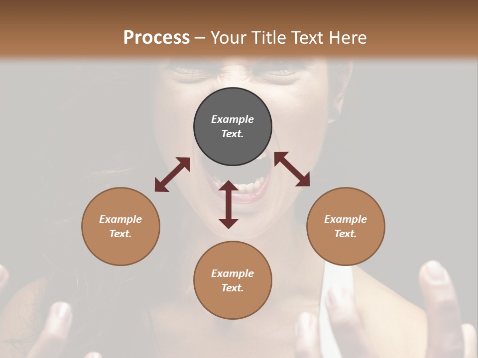 A Woman Making A Face With Her Hands PowerPoint Template