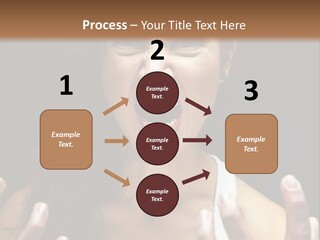 A Woman Making A Face With Her Hands PowerPoint Template