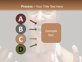 A Woman Making A Face With Her Hands PowerPoint Template