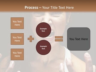 A Woman Making A Face With Her Hands PowerPoint Template