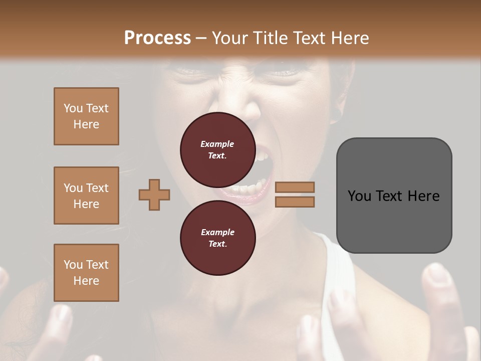A Woman Making A Face With Her Hands PowerPoint Template