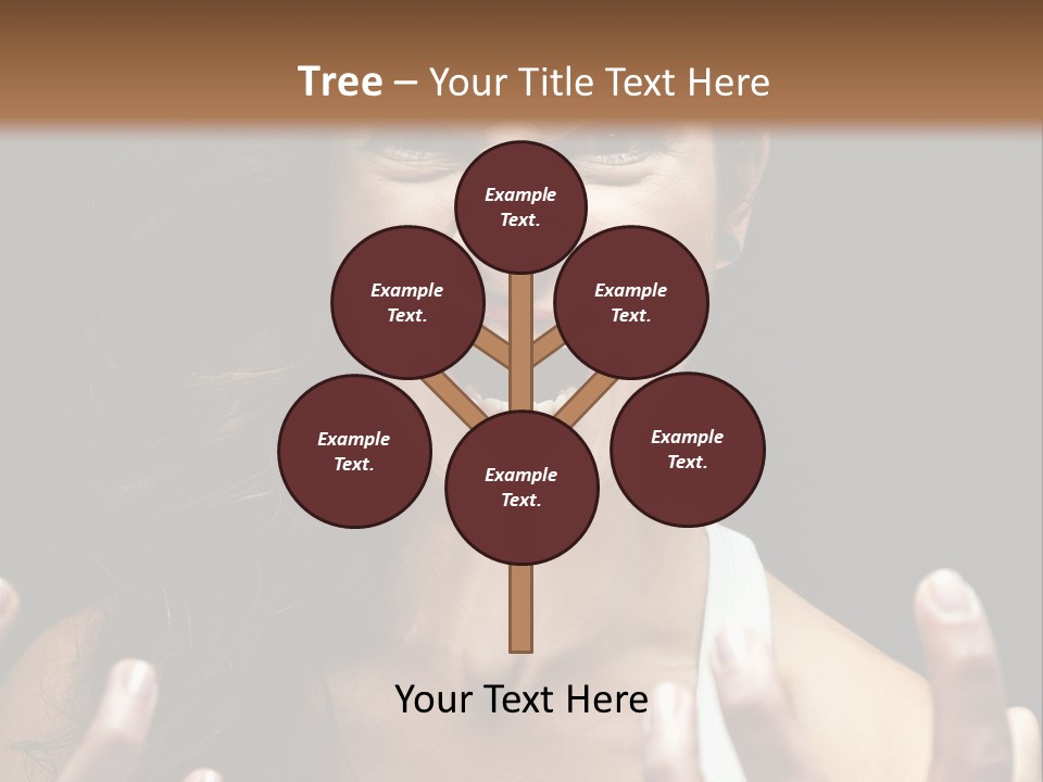A Woman Making A Face With Her Hands PowerPoint Template