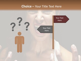 A Woman Making A Face With Her Hands PowerPoint Template