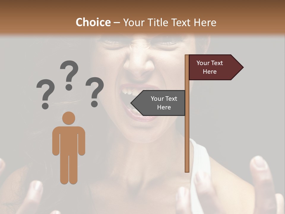 A Woman Making A Face With Her Hands PowerPoint Template