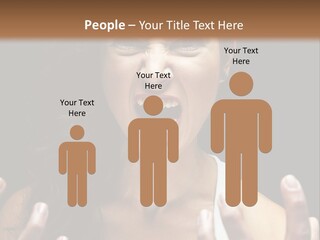 A Woman Making A Face With Her Hands PowerPoint Template