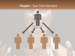 A Woman Making A Face With Her Hands PowerPoint Template