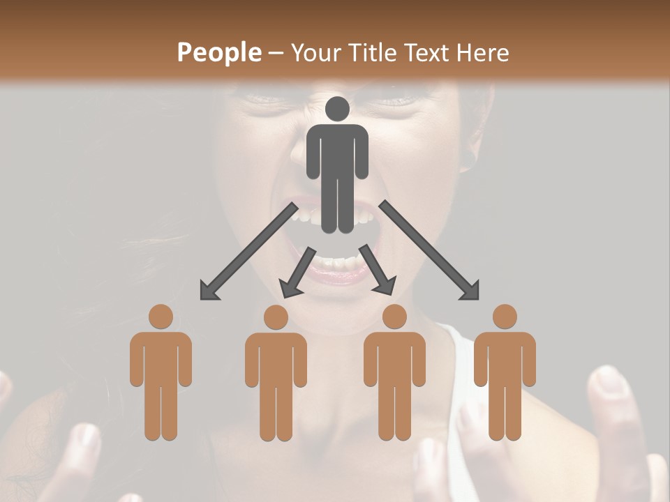 A Woman Making A Face With Her Hands PowerPoint Template