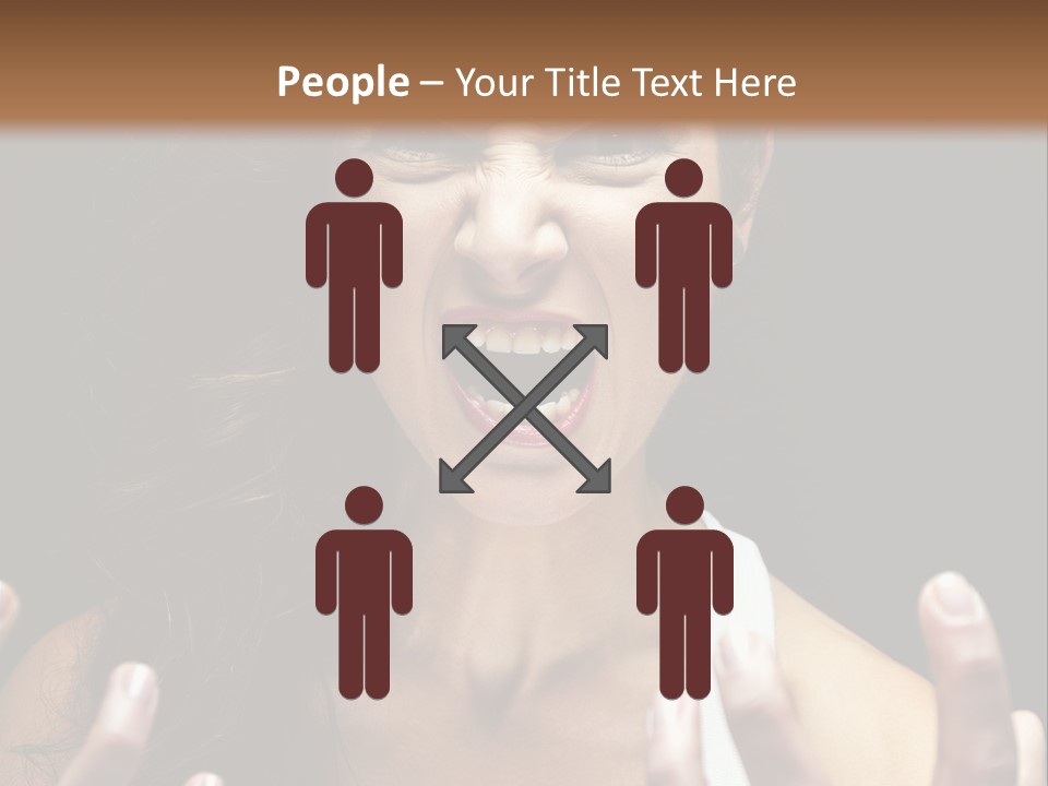 A Woman Making A Face With Her Hands PowerPoint Template