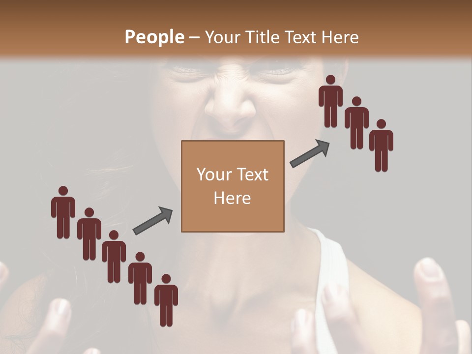 A Woman Making A Face With Her Hands PowerPoint Template