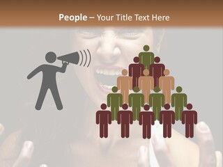A Woman Making A Face With Her Hands PowerPoint Template