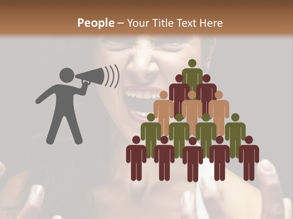 A Woman Making A Face With Her Hands PowerPoint Template