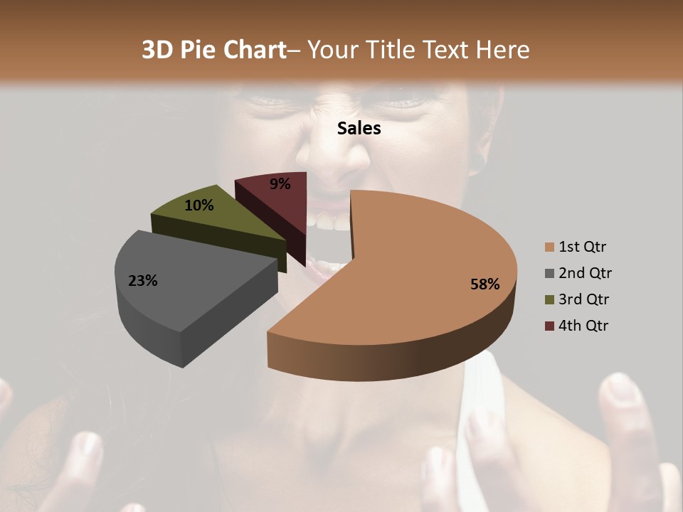 A Woman Making A Face With Her Hands PowerPoint Template