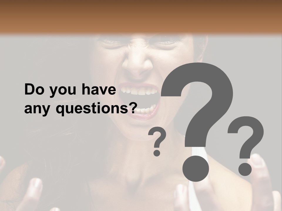 A Woman Making A Face With Her Hands PowerPoint Template