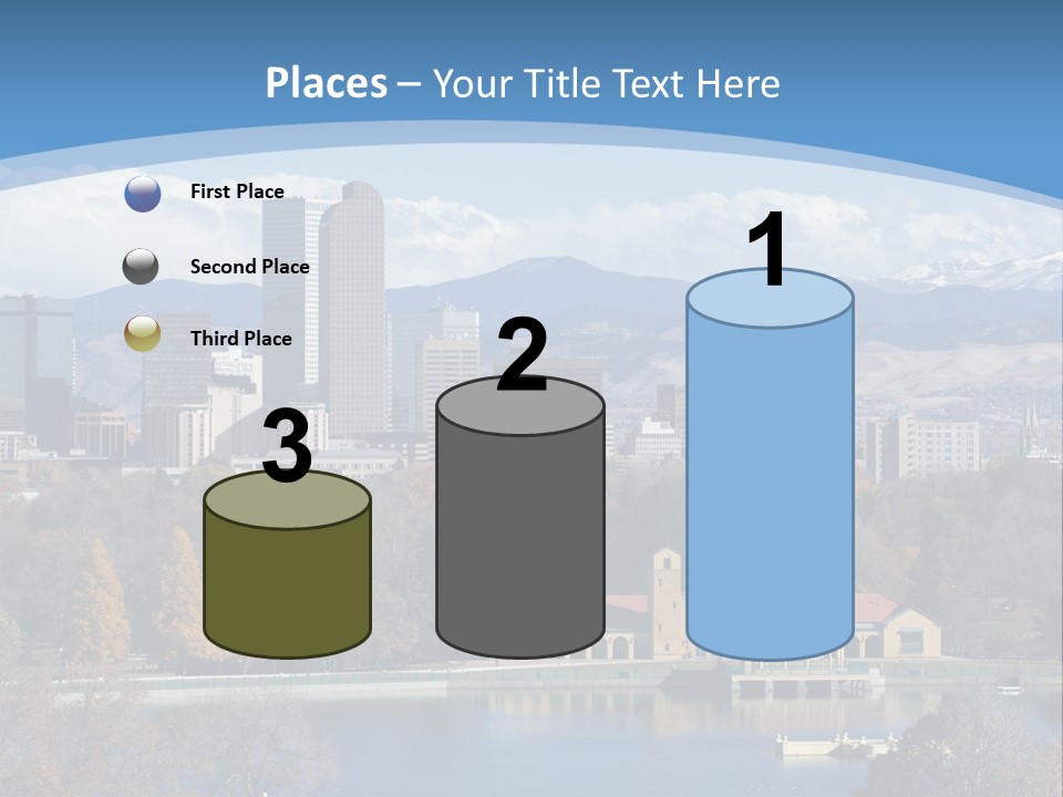 Wave Scenic Rocky Mountains PowerPoint Template