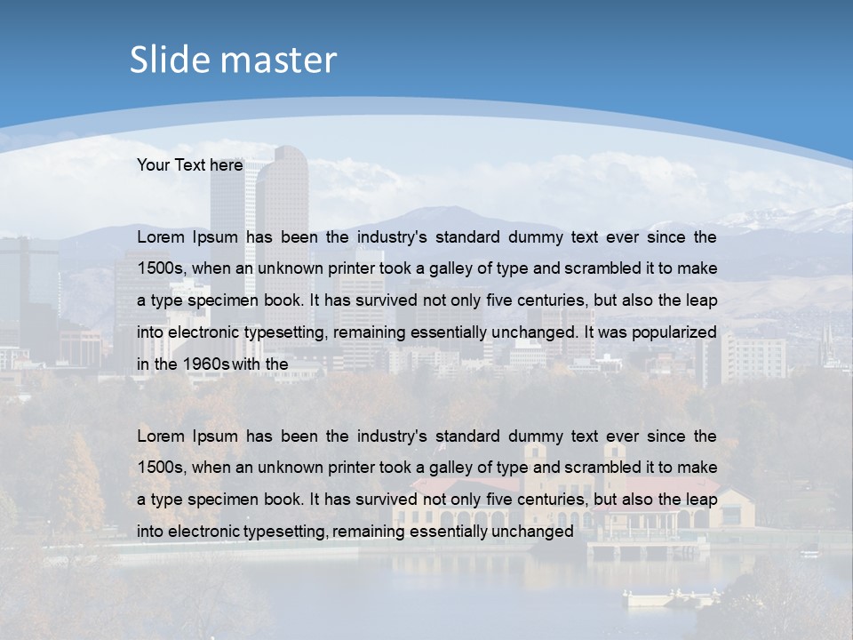 Wave Scenic Rocky Mountains PowerPoint Template