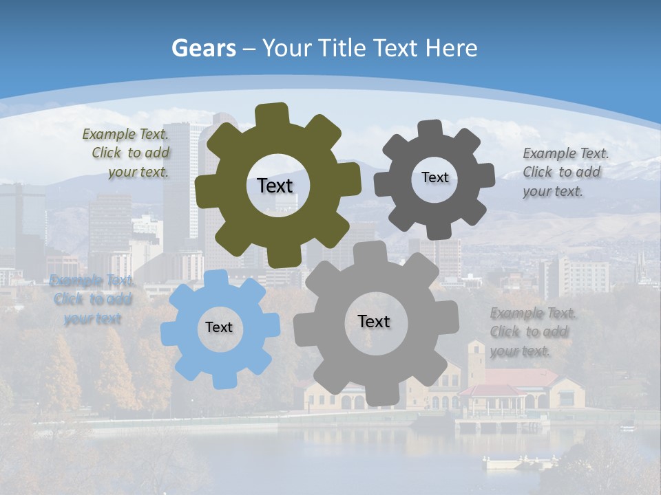 Wave Scenic Rocky Mountains PowerPoint Template