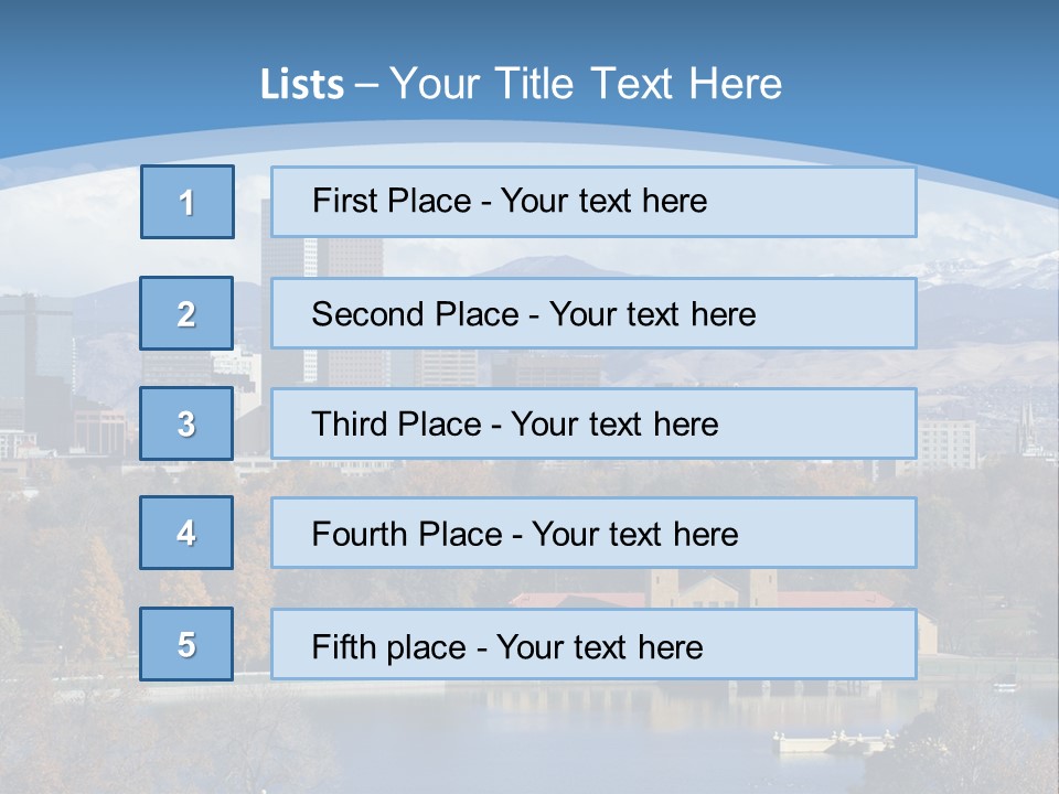 Wave Scenic Rocky Mountains PowerPoint Template