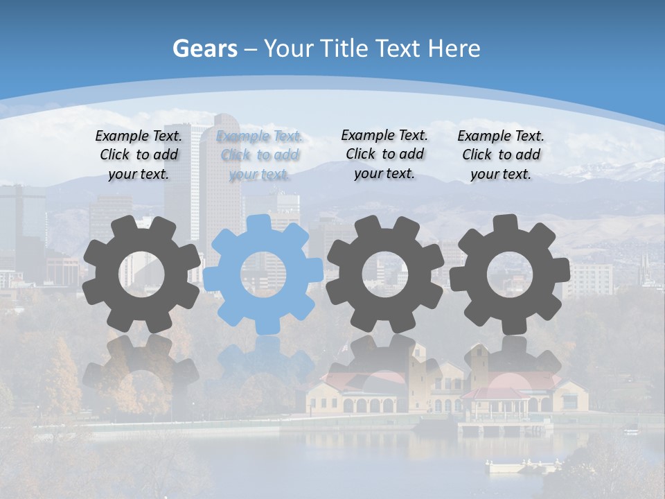 Wave Scenic Rocky Mountains PowerPoint Template