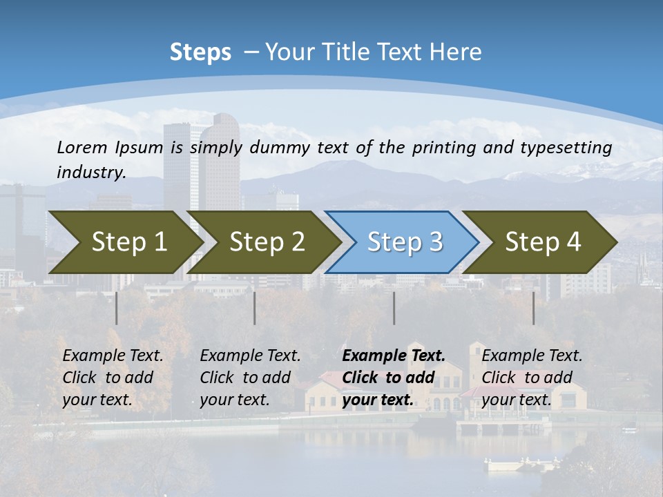 Wave Scenic Rocky Mountains PowerPoint Template