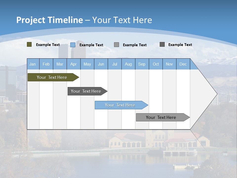 Wave Scenic Rocky Mountains PowerPoint Template