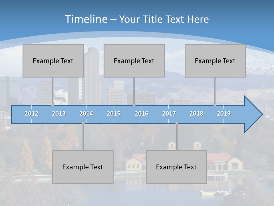 Wave Scenic Rocky Mountains PowerPoint Template