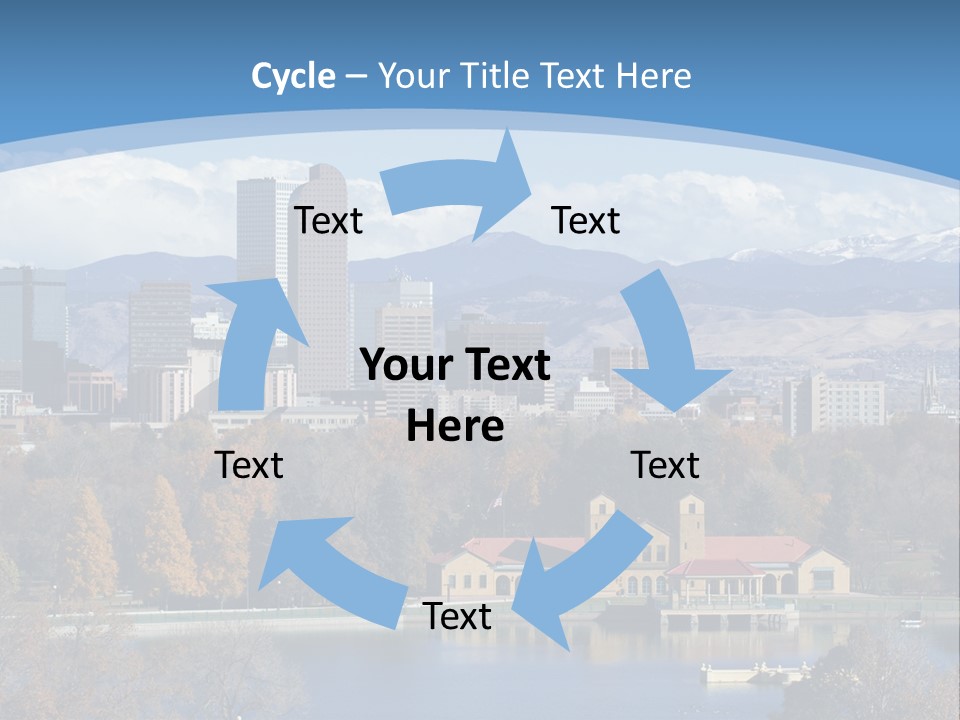 Wave Scenic Rocky Mountains PowerPoint Template