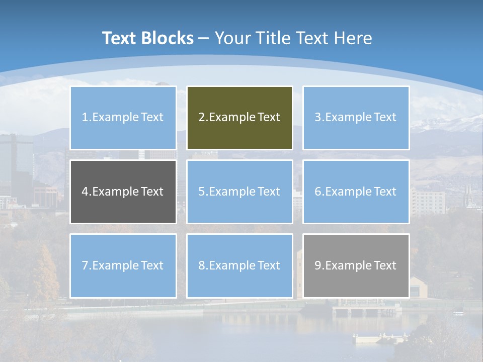 Wave Scenic Rocky Mountains PowerPoint Template