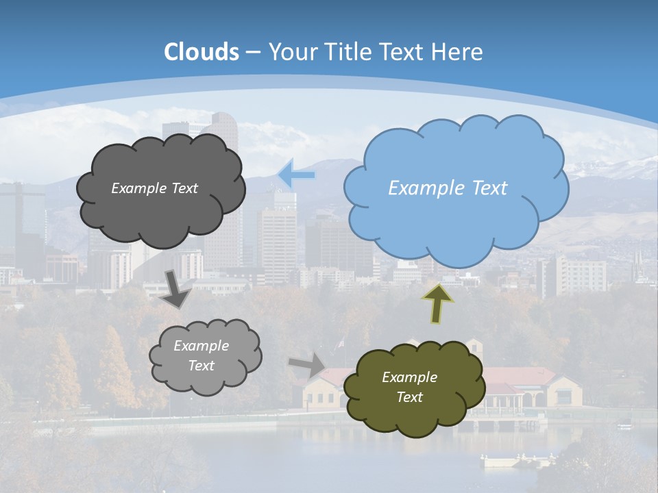 Wave Scenic Rocky Mountains PowerPoint Template