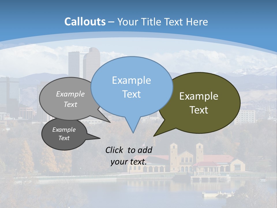 Wave Scenic Rocky Mountains PowerPoint Template