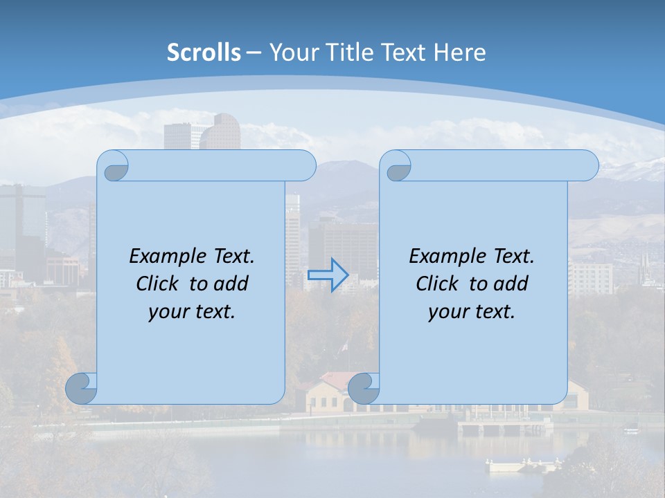 Wave Scenic Rocky Mountains PowerPoint Template