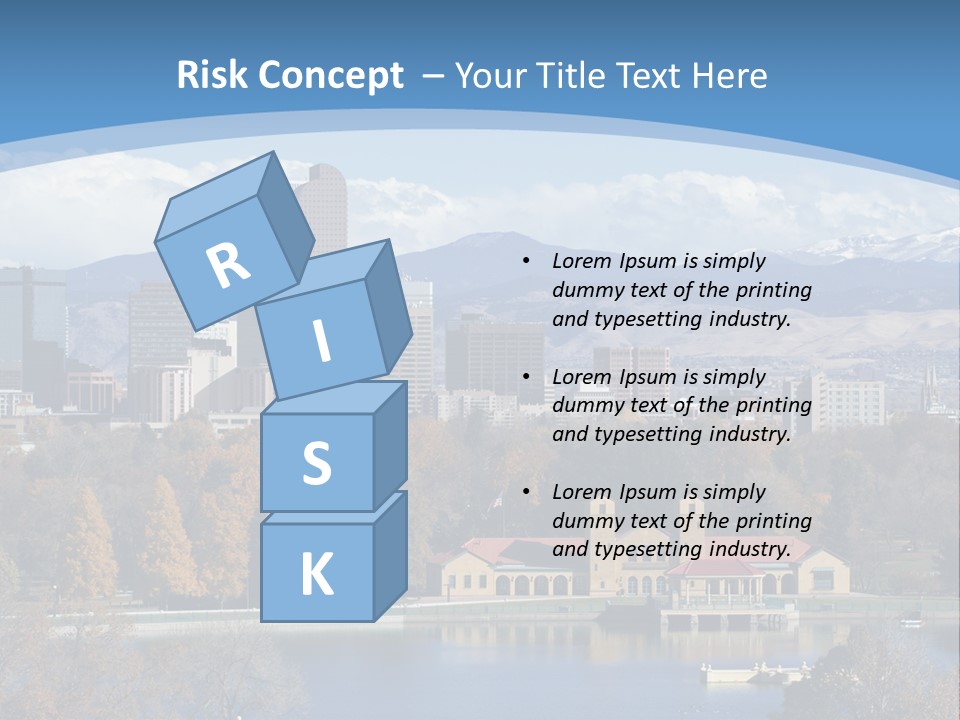 Wave Scenic Rocky Mountains PowerPoint Template