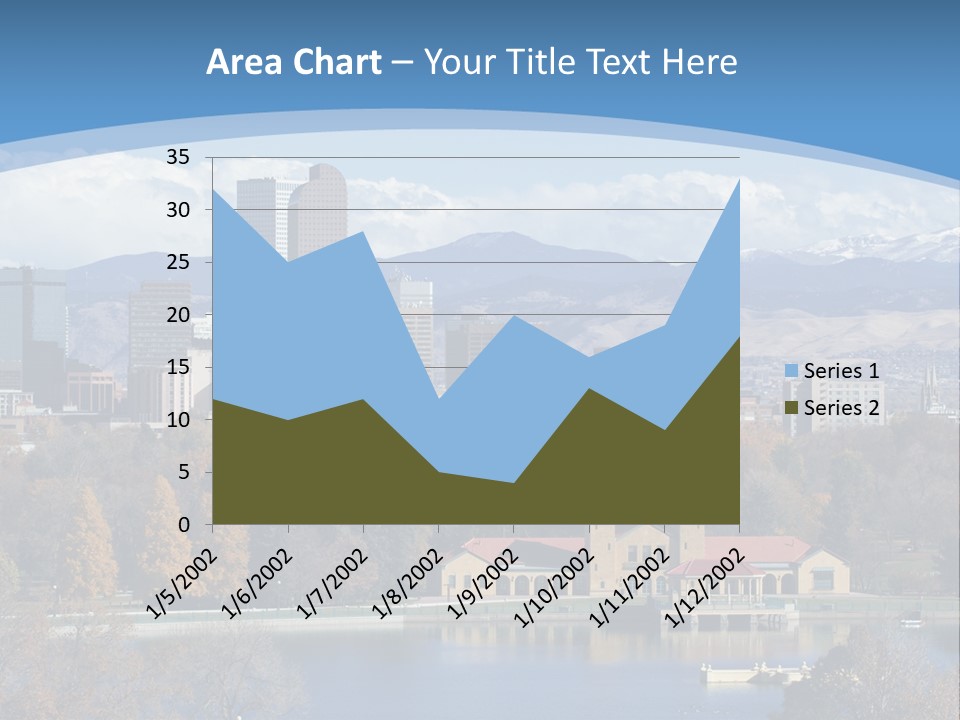 Wave Scenic Rocky Mountains PowerPoint Template