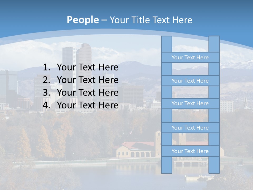 Wave Scenic Rocky Mountains PowerPoint Template