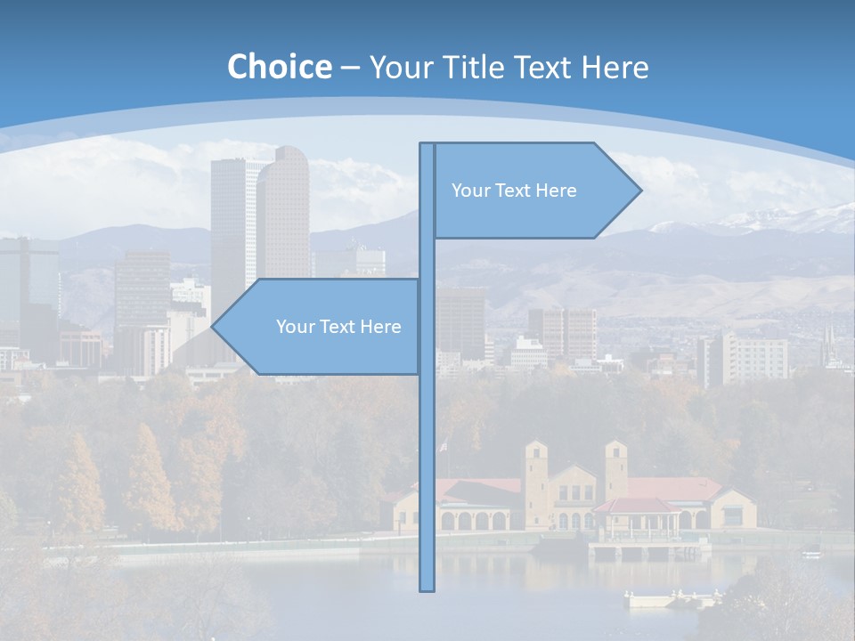 Wave Scenic Rocky Mountains PowerPoint Template